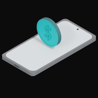 Phone Hong Kong Dollar Floating - 3D icon from Crypto and World Currency Phone Float