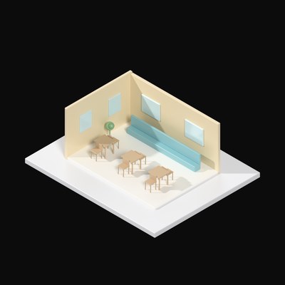 Bistro Dining Room - 3D icon from Interior Scenes
