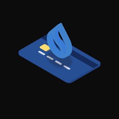 Sui Floating Over a Credit Card - animated icon from Crypto & Currency Credit Card Float
