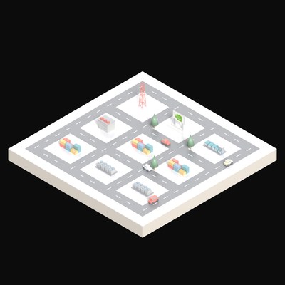 Modular Container Data Halls - 3D icon from Isometric AI Infrastructure Scenes