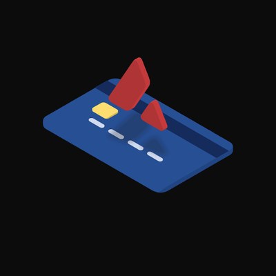 Avalanche Floating Over a Credit Card - animated icon from Crypto & Currency Credit Card Float