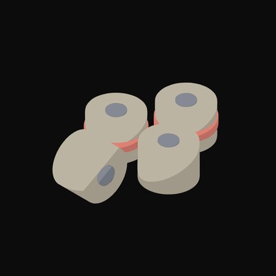Stack of Till Receipt Rolls - illustration from Payment and Commerce Hardware Icons