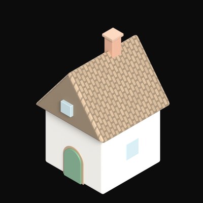 Storybook Hut - 3D icon from Clay Buildings & Cottages