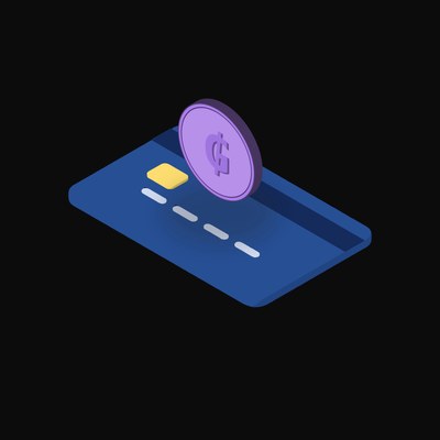 Paraguayan Guarani Floating Over a Credit Card - animated icon from Crypto & Currency Credit Card Float
