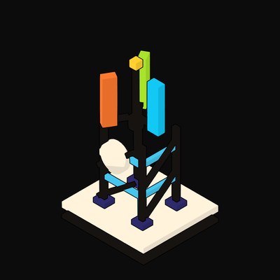 Ink Antenna Mast with Three Panel Antennas - illustration from Neo Brutalist AI Hardware Icons