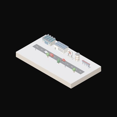 Chip Fabrication Plant Animated Icon - animated icon from Isometric AI Infrastructure Scene Motion Icons