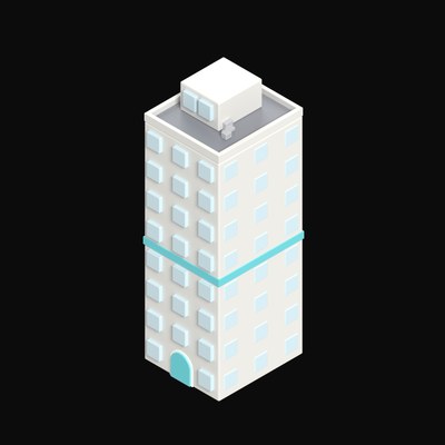 Penthouse Loft Building - 3D icon from Clay Buildings & Cottages