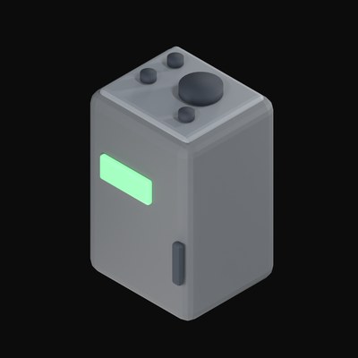 Grey UPS Battery Backup 3D Icon - 3D icon from Server and Network Hardware 3D