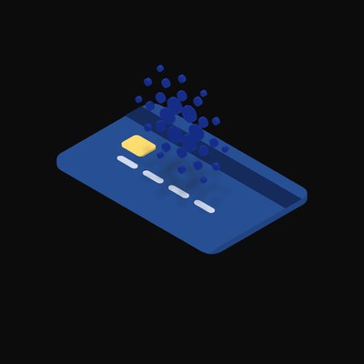 Cardano Floating Over a Credit Card - animated icon from Crypto & Currency Credit Card Float