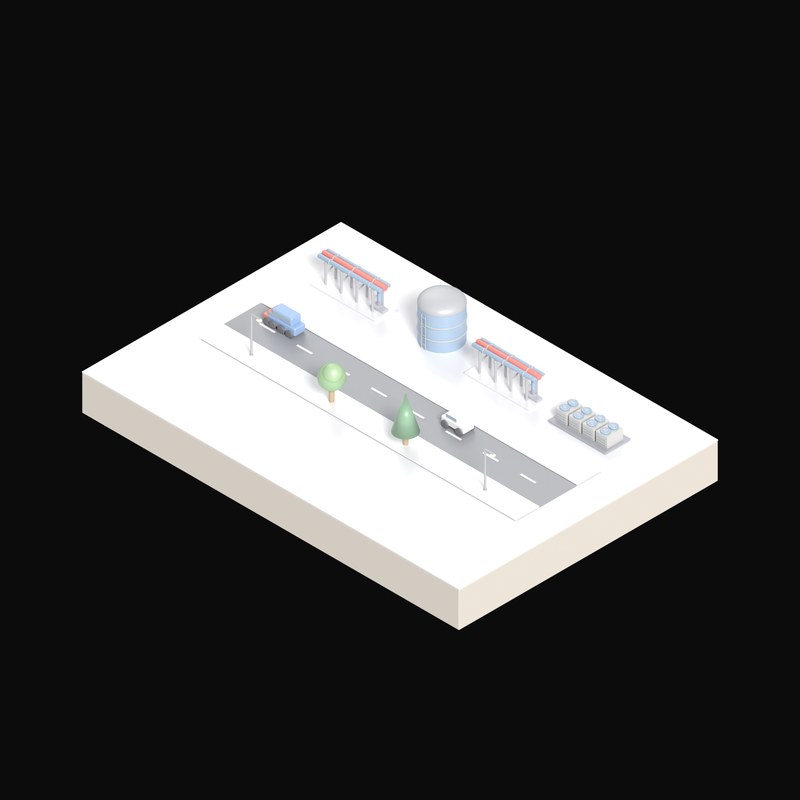 Chiller Plant Pipework - 3D icon from Isometric AI Infrastructure Scenes