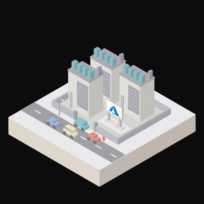 Colocation Block - illustration from Isometric AI Infrastructure Scene Icons