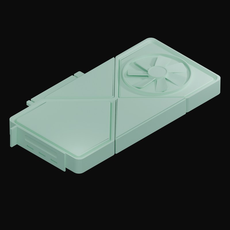 Mint Green Graphics Card 3D Icon - 3D icon from Graphics Card Colourways