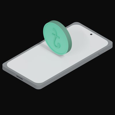 Phone Bangladeshi Taka Floating - 3D icon from Crypto and World Currency Phone Float