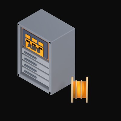 AWS Region Map on a Server Rack - 3D icon from Isometric Developer Stack Desks 3D Icons