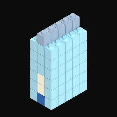 Toy Brick Brick Townhouse - 3D icon from Toy Brick City