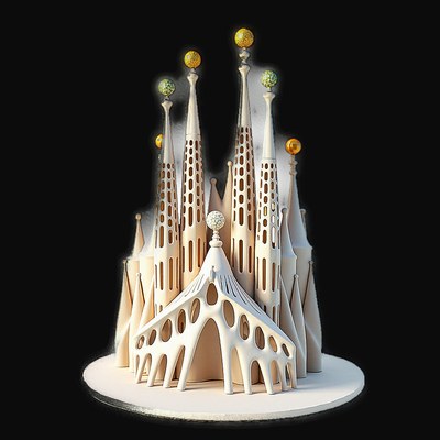 Clay Sagrada Familia 3 - 3D icon from Historic Buildings 3D Clay Icons