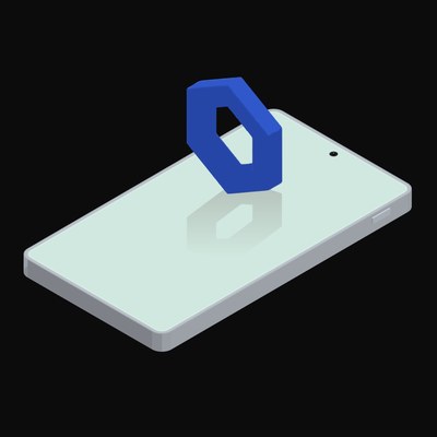 Phone Chainlink Floating - animated icon from Crypto and World Currency Phone Float