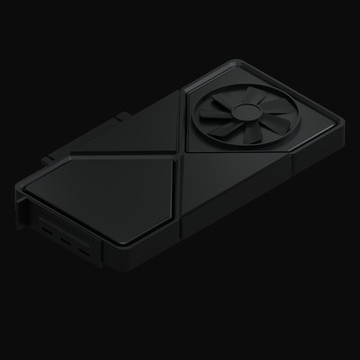 Black Graphics Card 3D Icon - 3D icon from Graphics Card Colourways