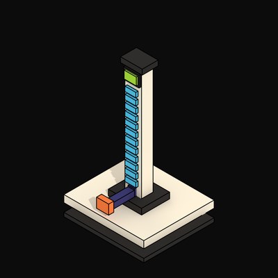 Cream Power Distribution Strip with a Socket Comb - 3D icon from Neo Brutalist AI Hardware