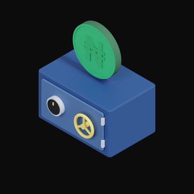 Nigerian Naira Floating Over a Safe - 3D icon from Crypto & Currency Safe Float