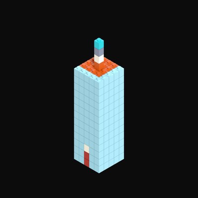 Toy Brick Bell Tower Campanile - 3D icon from Toy Brick City