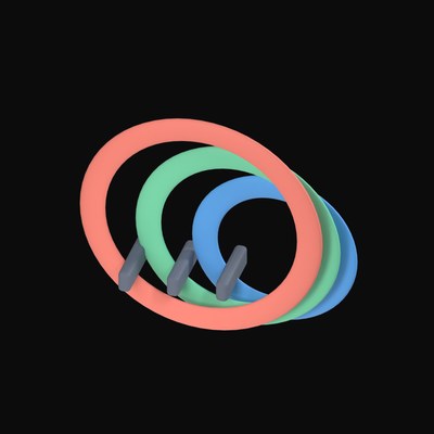 Resistance Band Loop Set - 3D icon from Fitness and Gym Equipment 3D Icons
