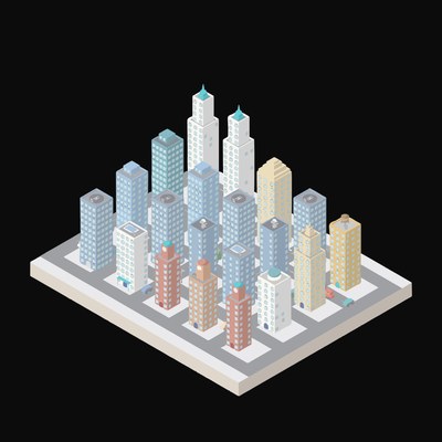 Skyscraper Megablock - illustration from Isometric City Scene Illustrations
