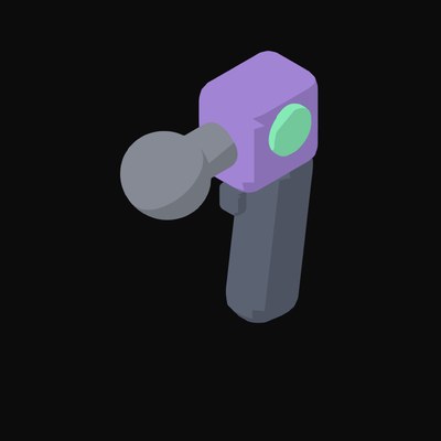 Percussion Massage Gun Animated Icon - animated icon from Fitness and Gym Equipment Animated Icons
