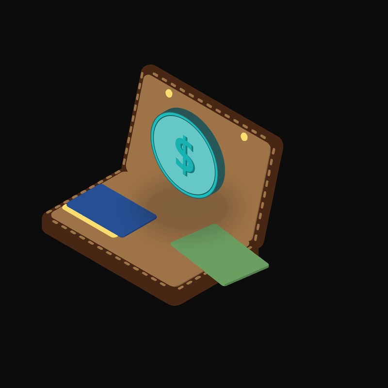 Hong Kong Dollar Floating Over a Wallet - illustration from Crypto & Currency Wallet Float