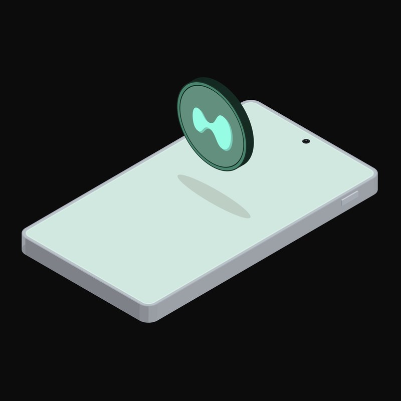 Phone Hyperliquid Floating - illustration from Crypto and World Currency Phone Float