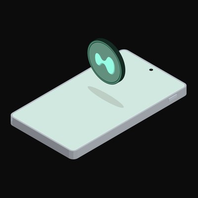 Phone Hyperliquid Floating - animated icon from Crypto and World Currency Phone Float