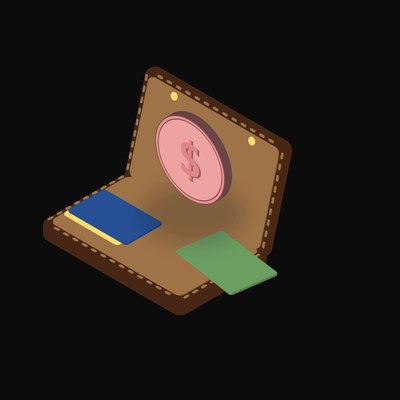 Canadian Dollar Floating Over a Wallet - illustration from Crypto & Currency Wallet Float