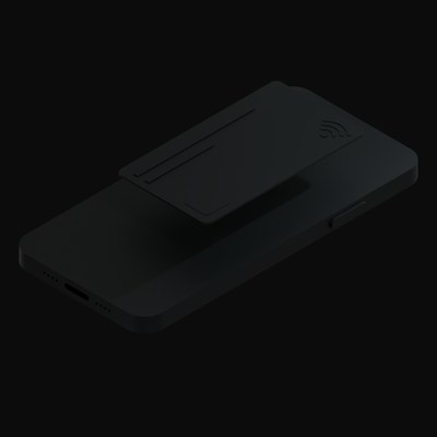 Black Credit Card and Phone 3D Icon - 3D icon from Credit Card and Phone 3D Icons