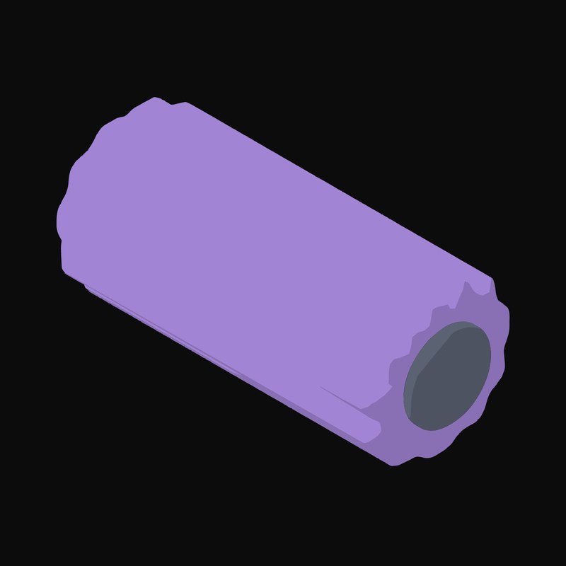 Ribbed Foam Roller - illustration from Fitness and Gym Equipment Icons