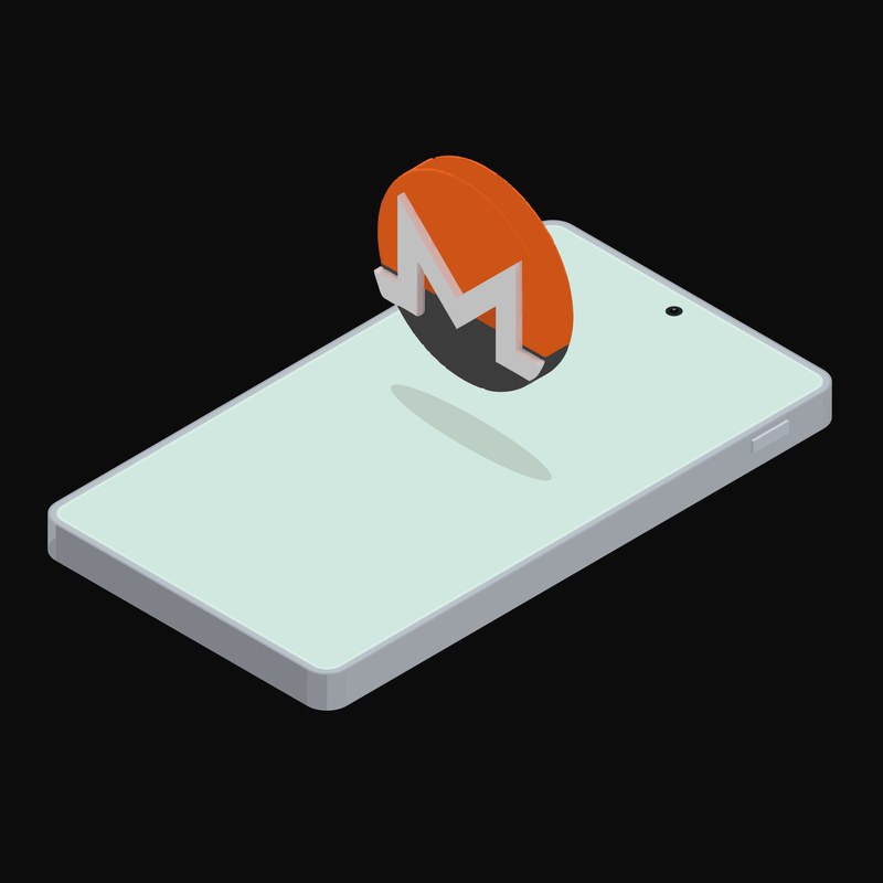 Phone Monero Floating - animated icon from Crypto and World Currency Phone Float
