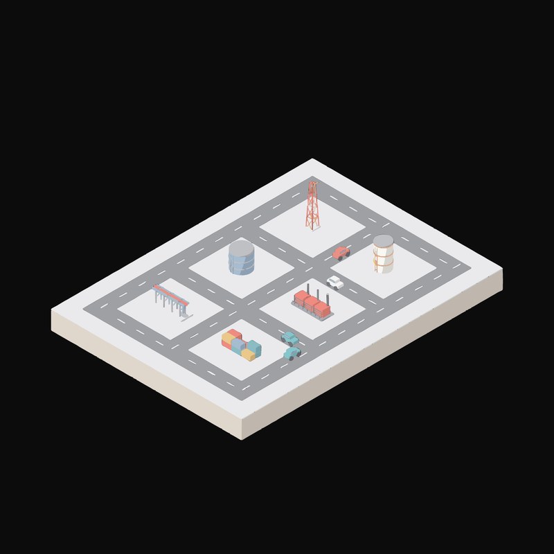 Geothermal Wellhead - illustration from Isometric AI Infrastructure Scene Icons
