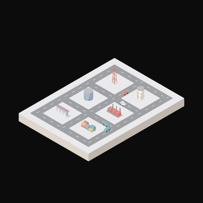 Geothermal Wellhead - illustration from Isometric AI Infrastructure Scene Icons
