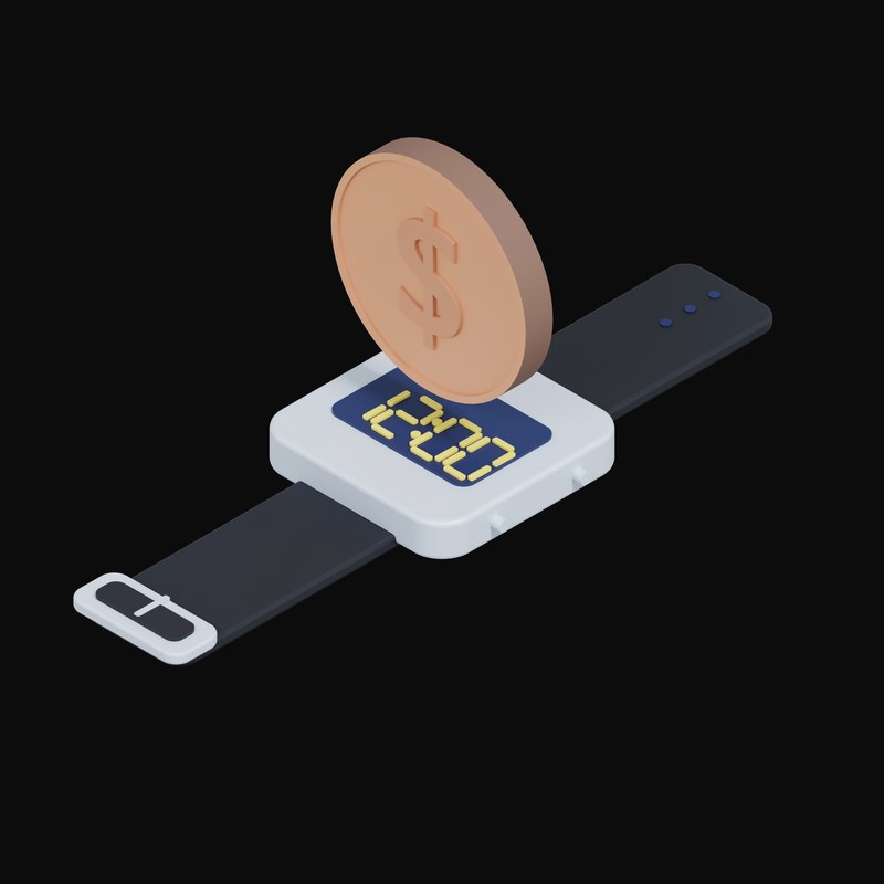 Chilean Peso Floating Over a Watch - 3D icon from Crypto & Currency Watch Float