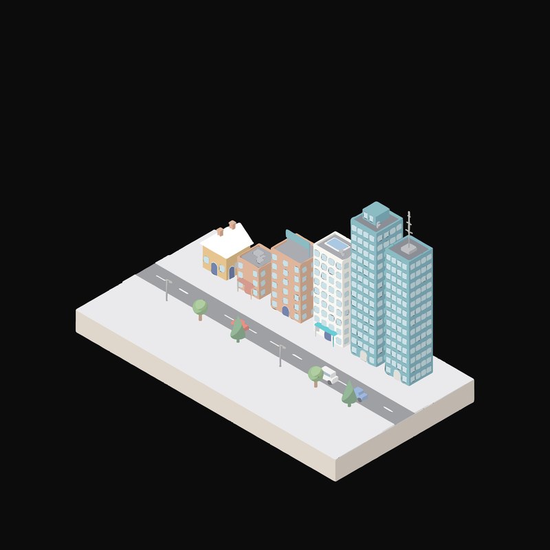 City Skyline Panorama - illustration from Isometric City Scene Illustrations