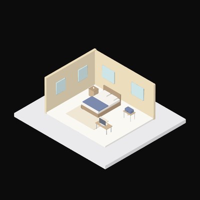 Hotel Room Suite - illustration from Interior Scene Icons