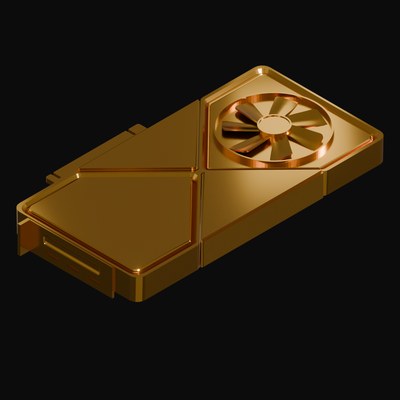 Bronze Graphics Card 3D Icon - 3D icon from Graphics Card Colourways