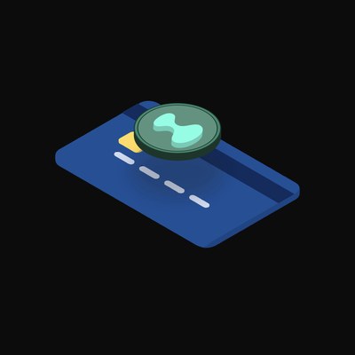 Hyperliquid Floating Over a Credit Card (Back) - animated icon from Crypto & Currency Credit Card Float