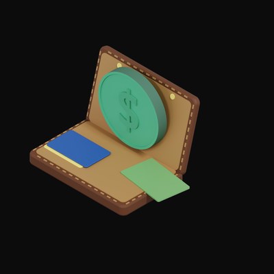 Colombian Peso Floating Over a Wallet - 3D icon from Crypto & Currency Wallet Float