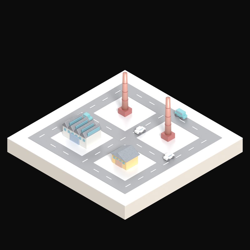 Foundry Yard - 3D icon from Industry and Transport Scenes