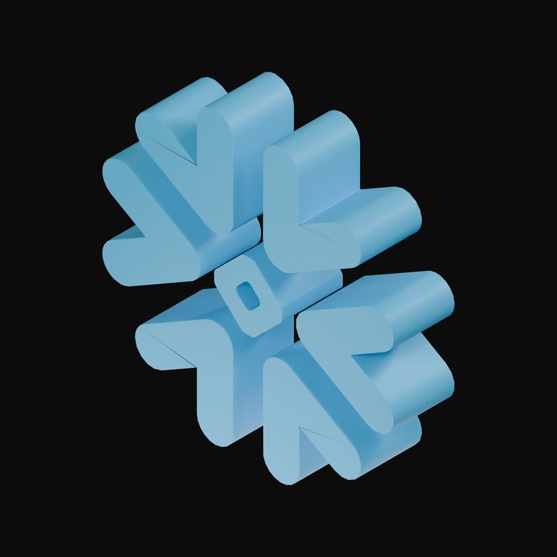 Snowflake 3D Logo - 3D icon from AI Compute and Data Center Logos