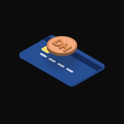Moroccan Dirham Floating Over a Credit Card (Back) - animated icon from Crypto & Currency Credit Card Float