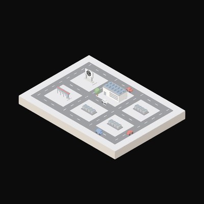 Rooftop Chiller Deck Animated Icon - animated icon from Isometric AI Infrastructure Scene Motion Icons