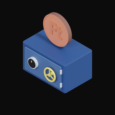 Hungarian Forint Floating Over a Safe - 3D icon from Crypto & Currency Safe Float