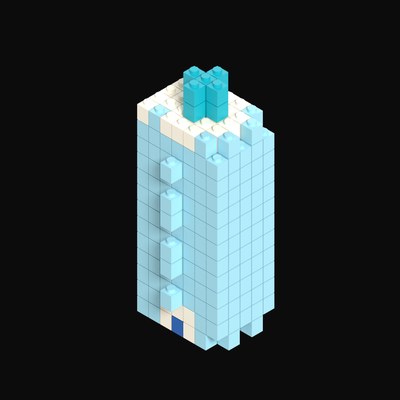 Toy Brick Domed Institute Tower - 3D icon from Toy Brick City