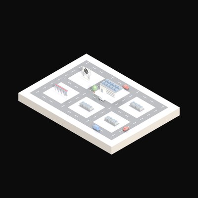 Rooftop Chiller Deck - 3D icon from Isometric AI Infrastructure Scenes